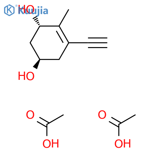 4-CYCLOHEXENE-1,3-DIOL, 5-ETHYNYL-4-METHYL-, DIACETATE, (1R,3S)- structure