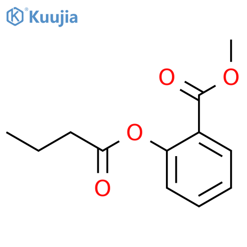 Benzoic acid, 2-(1-oxobutoxy)-, methyl ester structure