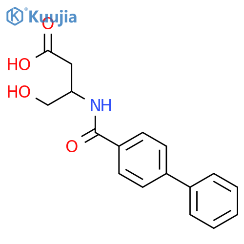 BUTANOIC ACID, 3-[([1,1'-BIPHENYL]-4-YLCARBONYL)AMINO]-4-HYDROXY-, (+)- structure