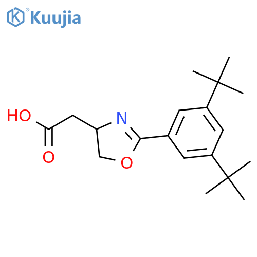 4-OXAZOLEACETIC ACID, 2-[3,5-BIS(1,1-DIMETHYLETHYL)PHENYL]-4,5-DIHYDRO- structure