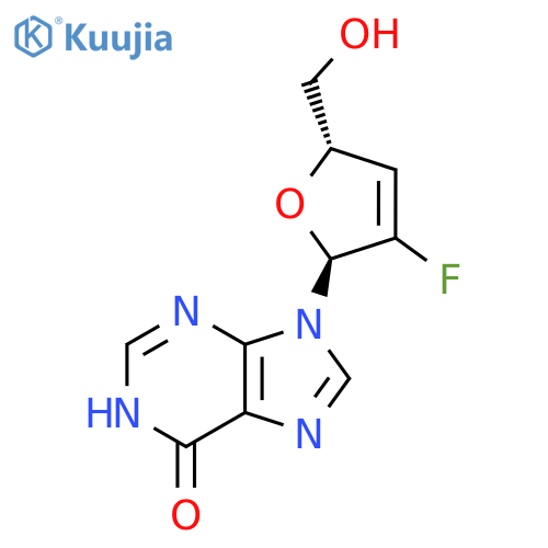 9-(2,3-Dideoxy-2-fluoro-alpha-D-glycero-pent-2-eno-furanosyl)hypoxanthine structure