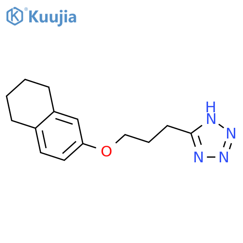 1H-TETRAZOLE, 5-[3-[(5,6,7,8-TETRAHYDRO-2-NAPHTHALENYL)OXY]PROPYL]- structure