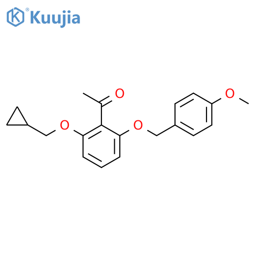1-{2-(Cyclopropylmethoxy)-6-[(4-methoxybenzyl)oxy]phenyl}ethanone structure