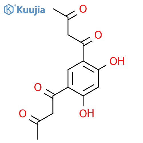 1,1'-(4,6-Dihydroxy-1,3-phenylene)di(butane-1,3-dione) structure