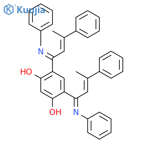 1,3-BENZENEDIOL, 4,6-BIS[3-PHENYL-1-(PHENYLIMINO)-2-BUTENYL]- structure