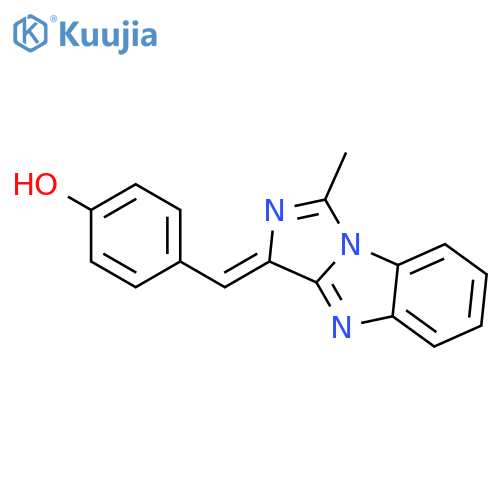 PHENOL, 4-[(1-METHYL-3H-IMIDAZO[1,5-A]BENZIMIDAZOL-3-YLIDENE)METHYL]- structure