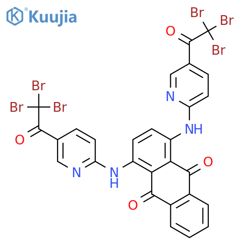 9,10-ANTHRACENEDIONE, 1,4-BIS[[5-(TRIBROMOACETYL)-2-PYRIDINYL]AMINO]- structure