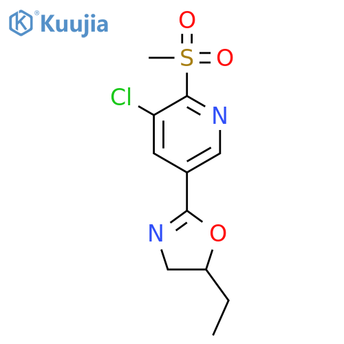PYRIDINE, 3-CHLORO-5-(5-ETHYL-4,5-DIHYDRO-2-OXAZOLYL)-2-(METHYLSULFONYL)- structure