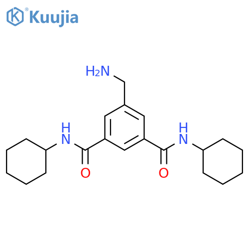 1,3-BENZENEDICARBOXAMIDE, 5-(AMINOMETHYL)-N,N'-DICYCLOHEXYL- structure
