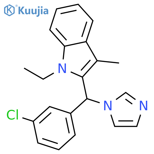 1H-Indole, 2-[(3-chlorophenyl)-1H-imidazol-1-ylmethyl]-1-ethyl-3-methyl- structure