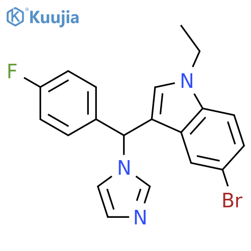 1H-INDOLE, 5-BROMO-1-ETHYL-3-[(4-FLUOROPHENYL)-1H-IMIDAZOL-1-YLMETHYL]- structure