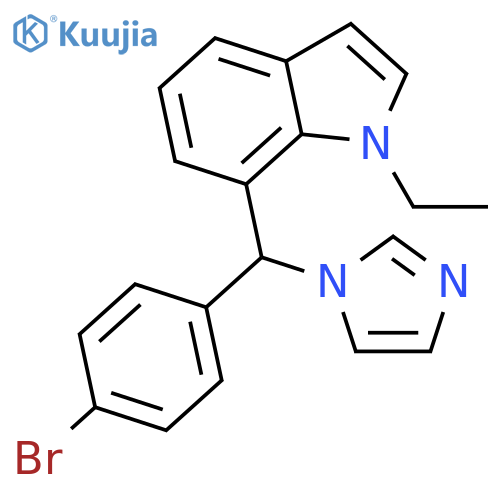 1H-INDOLE, 7-[(4-BROMOPHENYL)-1H-IMIDAZOL-1-YLMETHYL]-1-ETHYL- structure
