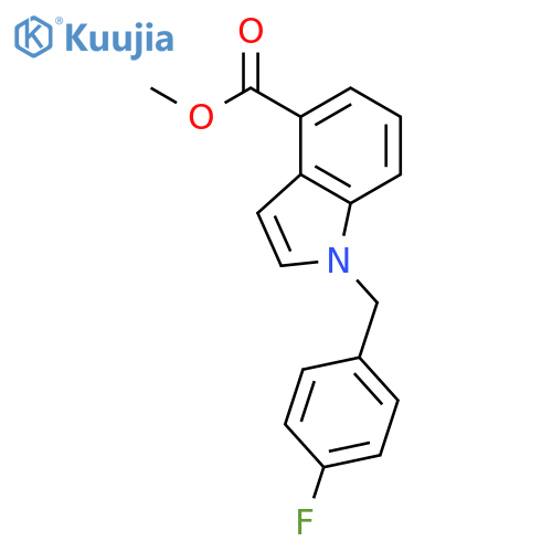 1H-Indole-4-carboxylic acid, 1-[(4-fluorophenyl)methyl]-, methyl ester structure