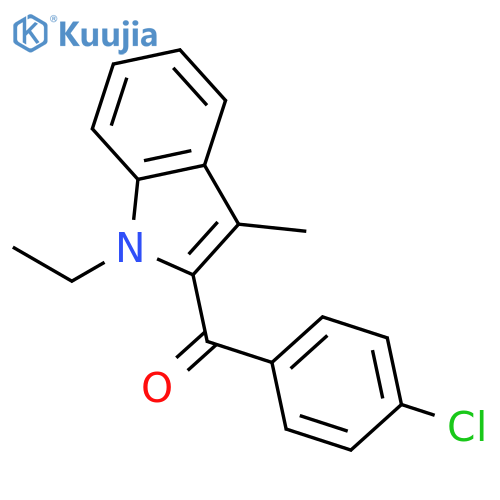 METHANONE, (4-CHLOROPHENYL)(1-ETHYL-3-METHYL-1H-INDOL-2-YL)- structure