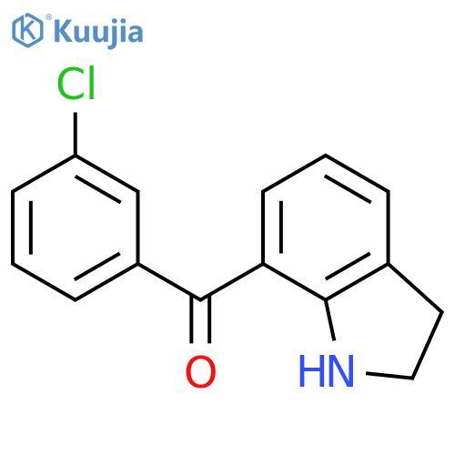 METHANONE, (3-CHLOROPHENYL)(2,3-DIHYDRO-1H-INDOL-7-YL)- structure