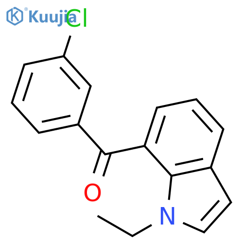 Methanone, (3-chlorophenyl)(1-ethyl-1H-indol-7-yl)- structure