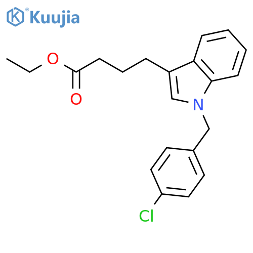 1H-Indole-3-butanoic acid, 1-[(4-chlorophenyl)methyl]-, ethyl ester structure