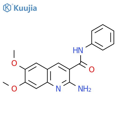 3-QUINOLINECARBOXAMIDE, 2-AMINO-6,7-DIMETHOXY-N-PHENYL- structure