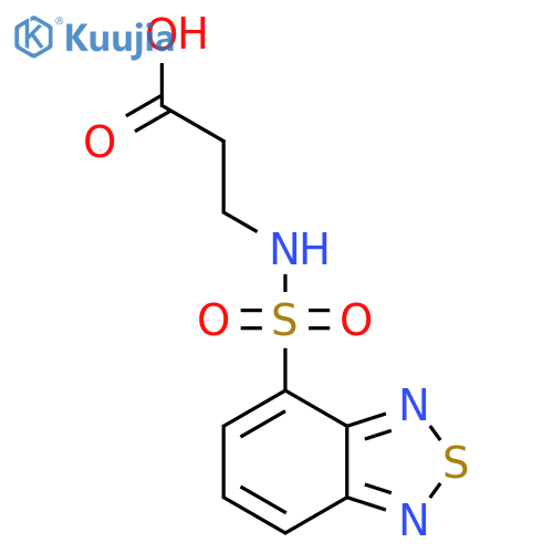 3-(2,1,3-Benzothiadiazol-4-ylsulfonyl)aminopropanoic acid structure