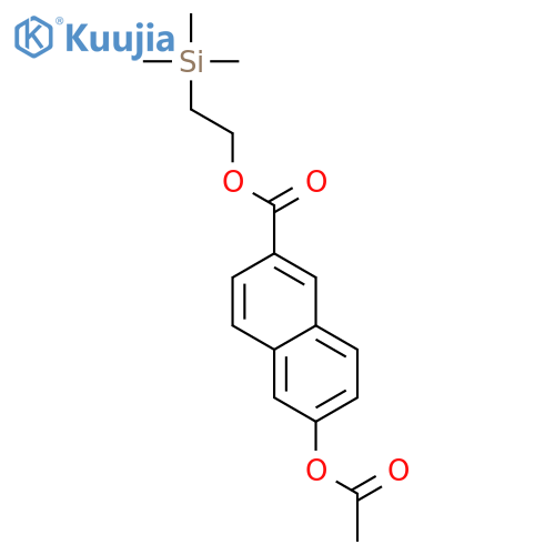 2-Naphthalenecarboxylic acid, 6-(acetyloxy)-, 2-(trimethylsilyl)ethyl ester structure