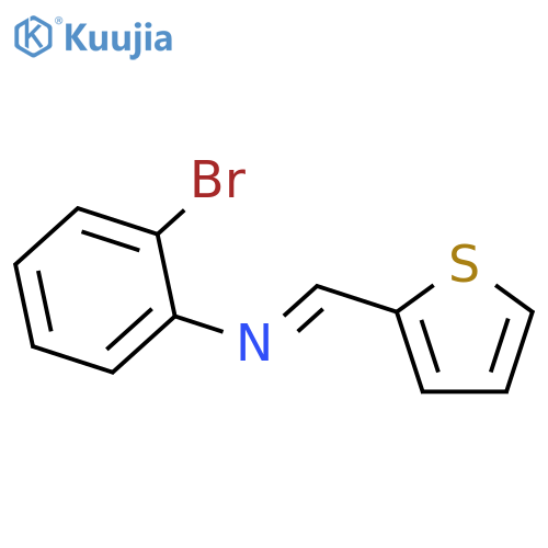 BENZENAMINE, 2-BROMO-N-(2-THIENYLMETHYLENE)- structure