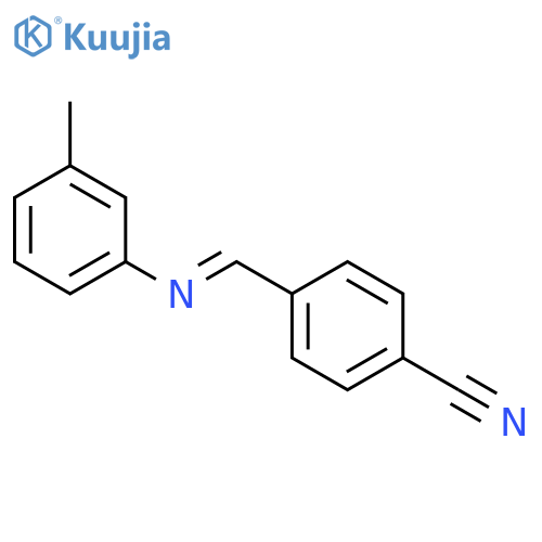 BENZONITRILE, 4-[[(3-METHYLPHENYL)IMINO]METHYL]- structure
