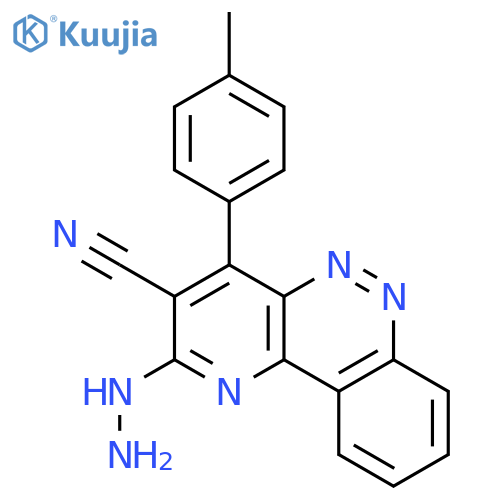 PYRIDO[3,2-C]CINNOLINE-3-CARBONITRILE, 2-HYDRAZINO-4-(4-METHYLPHENYL)- structure
