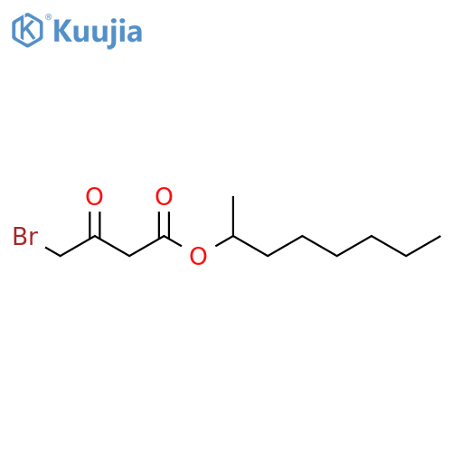Butanoic acid,4-bromo-3-oxo-, 1-methylheptyl ester, (+)- structure