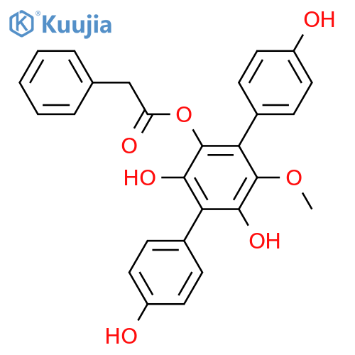 [p-Terphenyl]-2',3',4,4'',5',6'-hexol; 6'-Me ether, 2'-phenylacetyl structure