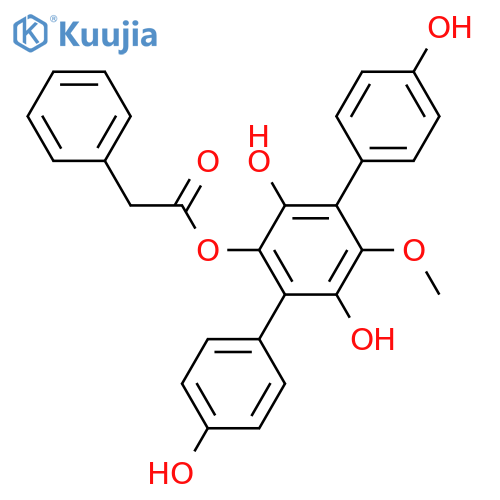 [p-Terphenyl]-2',3',4,4'',5',6'-hexol; 5'-Me ether, 2'-phenylacetyl structure