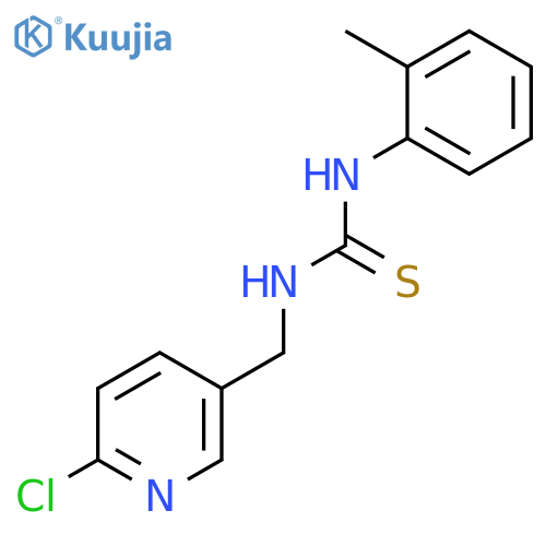 Thiourea, N-[(6-chloro-3-pyridinyl)methyl]-N'-(2-methylphenyl)- structure