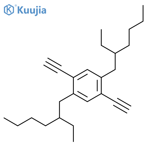 Benzene, 1,4-bis(2-ethylhexyl)-2,5-diethynyl- structure