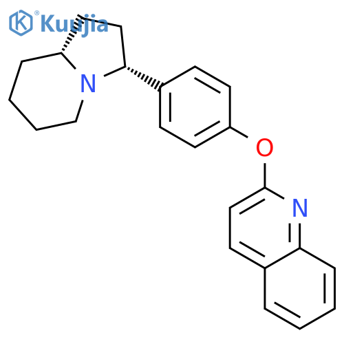 Quinoline, 2-[4-[(3R,8aR)-octahydro-3-indolizinyl]phenoxy]-, rel- structure