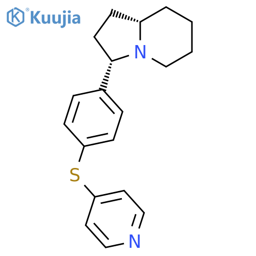 Indolizine, octahydro-3-[4-(4-pyridinylthio)phenyl]-, (3S,8aS)- structure