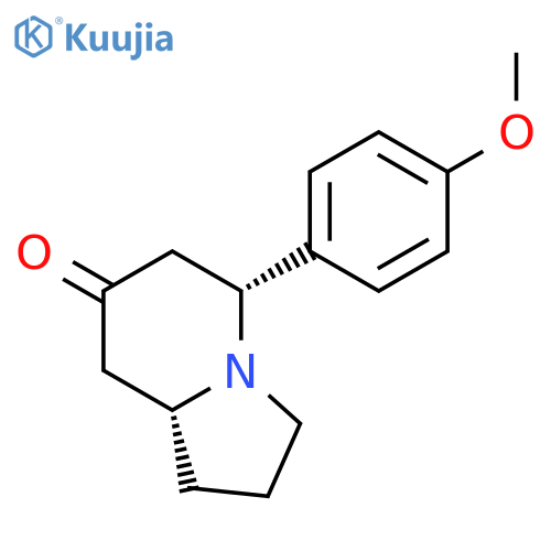 7(1H)-Indolizinone, hexahydro-5-(4-methoxyphenyl)-, (5R,8aR)-rel- structure