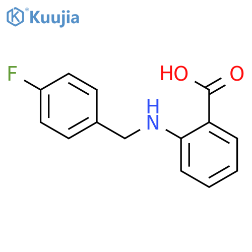 BENZOIC ACID, 2-[[(4-FLUOROPHENYL)METHYL]AMINO]- structure