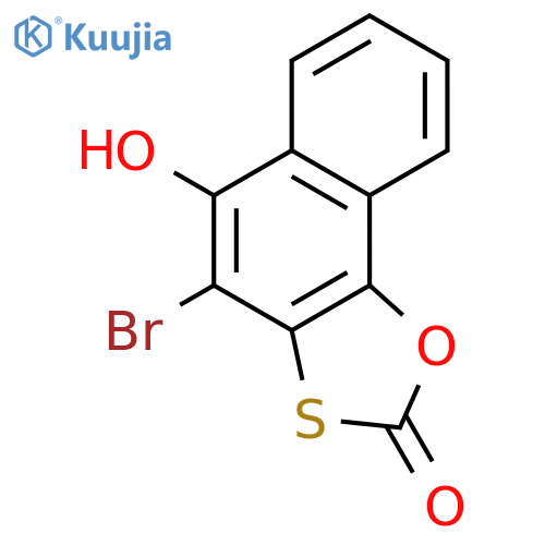 NAPHTH[2,1-D]-1,3-OXATHIOL-2-ONE, 4-BROMO-5-HYDROXY- structure