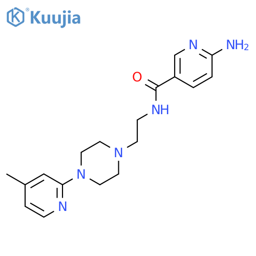 3-Pyridinecarboxamide, 6-amino-N-(2-(4-(4-methyl-2-pyridinyl)-1-piperazinyl)ethyl)- structure