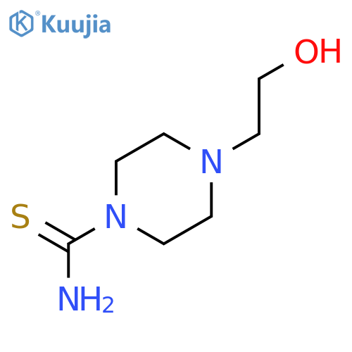 4-(2-hydroxyethyl)piperazine-1-carbothioamide structure