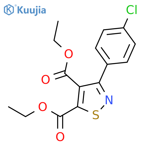 4,5-Isothiazoledicarboxylic acid, 3-(4-chlorophenyl)-, diethyl ester structure