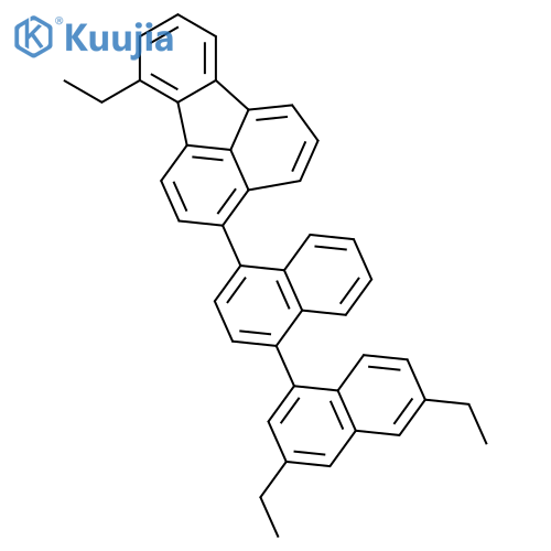 Fluoranthene, 3-(3',6'-diethyl[1,1'-binaphthalen]-4-yl)-10-ethyl- structure