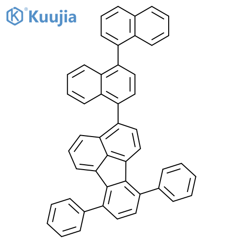 Fluoranthene, 3-[1,1'-binaphthalen]-4-yl-7,10-diphenyl- structure