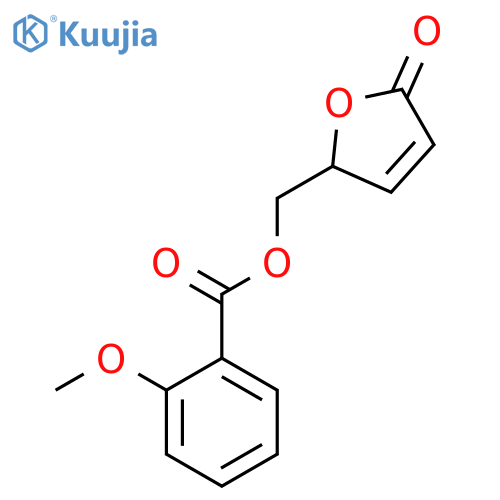 BENZOIC ACID, 2-METHOXY-, (2,5-DIHYDRO-5-OXO-2-FURANYL)METHYL ESTER structure