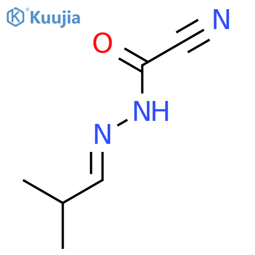 Acetonitrile, [(2E)-(2-methylpropylidene)hydrazino]oxo- structure