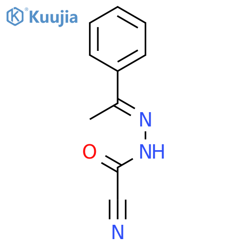 Acetonitrile, [(2E)-(1-phenylethylidene)hydrazino]oxo- structure