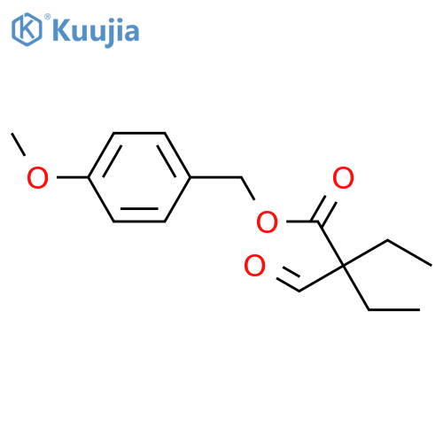 Butanoic acid, 2-ethyl-2-formyl-, (4-methoxyphenyl)methyl ester structure