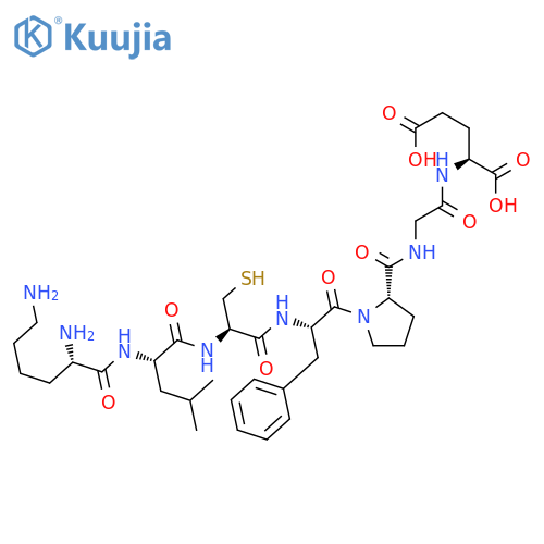 L-Glutamic acid, L-lysyl-L-leucyl-L-cysteinyl-L-phenylalanyl-L-prolylglycyl- structure
