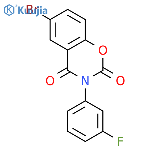 2H-1,3-Benzoxazine-2,4(3H)-dione, 6-bromo-3-(3-fluorophenyl)- structure