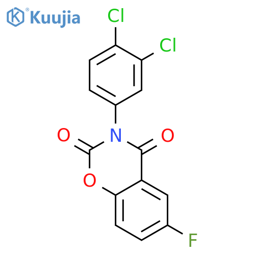 2H-1,3-Benzoxazine-2,4(3H)-dione, 3-(3,4-dichlorophenyl)-6-fluoro- structure