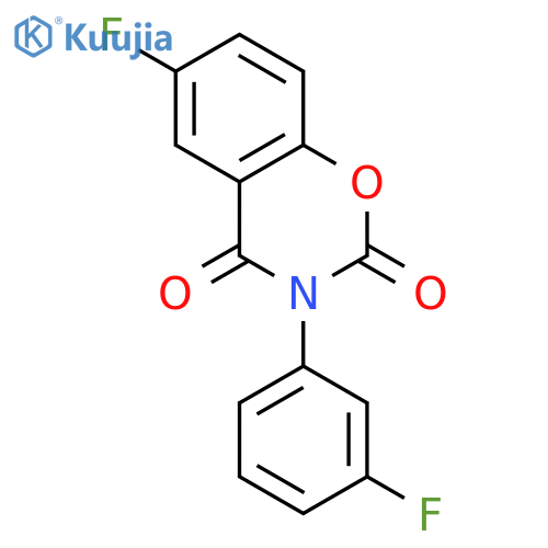 2H-1,3-Benzoxazine-2,4(3H)-dione, 6-fluoro-3-(3-fluorophenyl)- structure